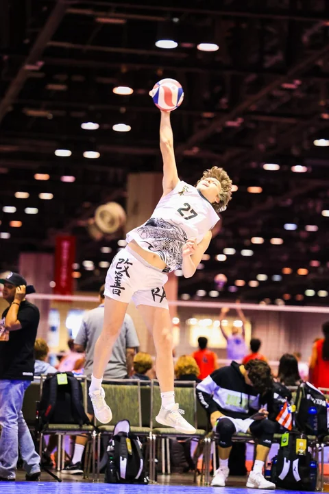 Youth volleyball action photography at AAU volleyball