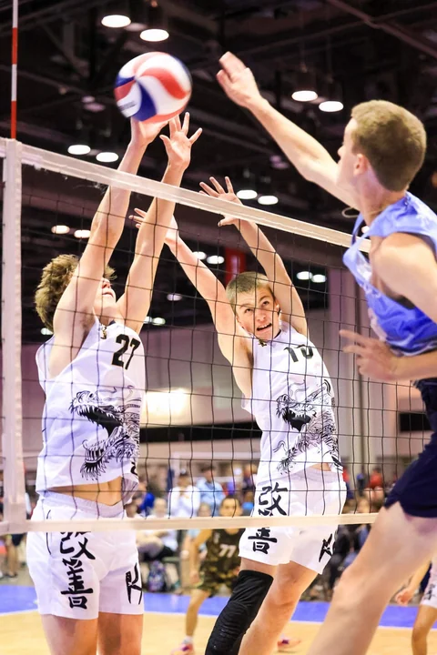 Youth volleyball action photography at AAU volleyball