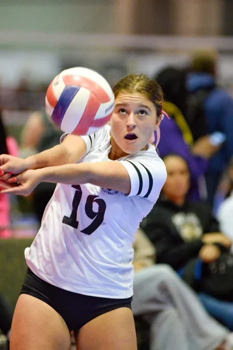 Youth volleyball action photography at AAU volleyball