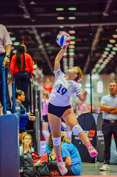 Youth volleyball action photography at AAU volleyball