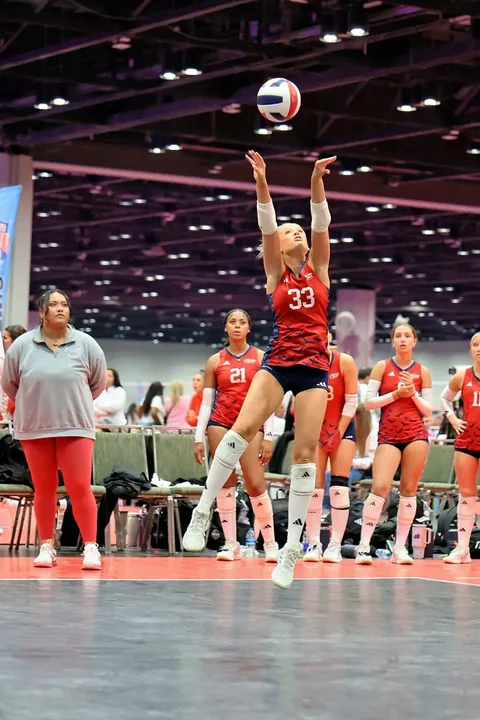 Youth volleyball action photography at AAU volleyball