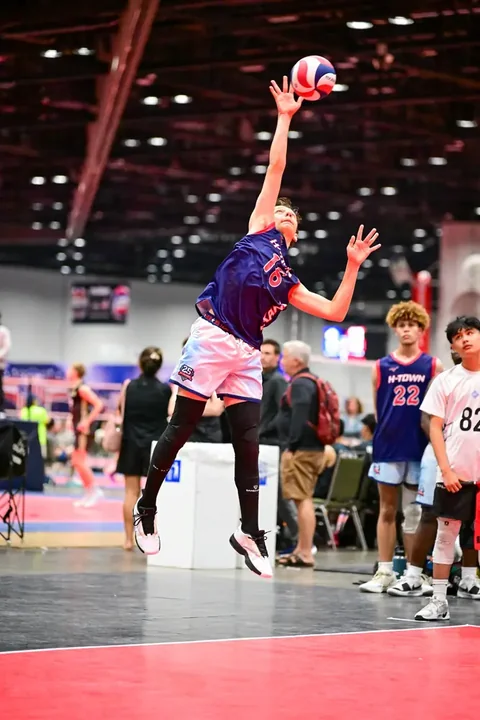 Youth volleyball action photography at AAU volleyball