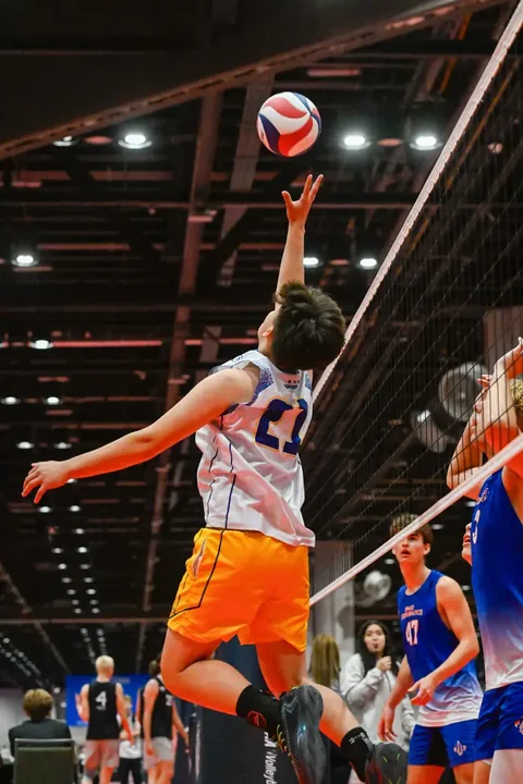 Youth volleyball action photography at AAU volleyball