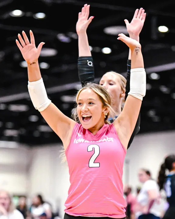 Youth volleyball action photography