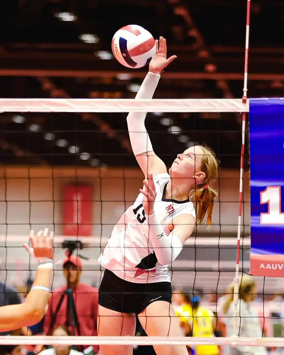 Youth volleyball action photography