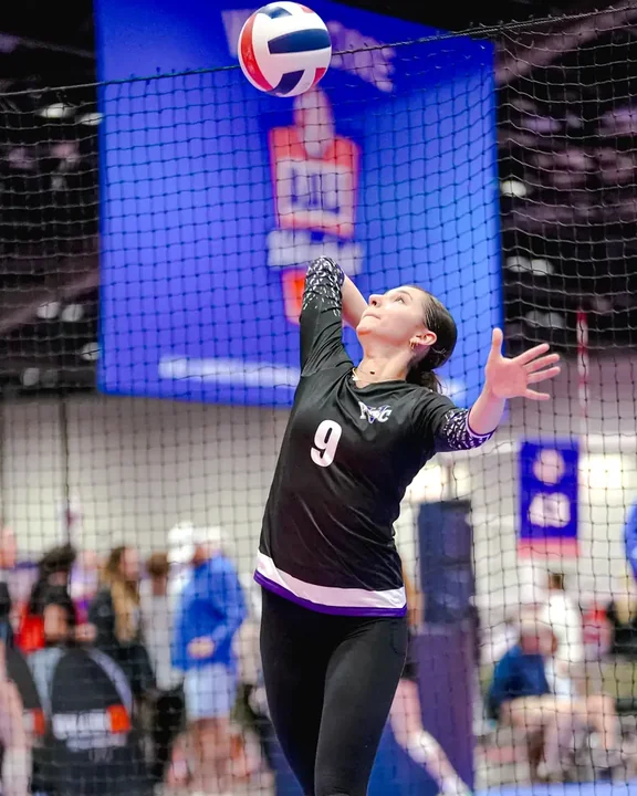 Youth volleyball action photography