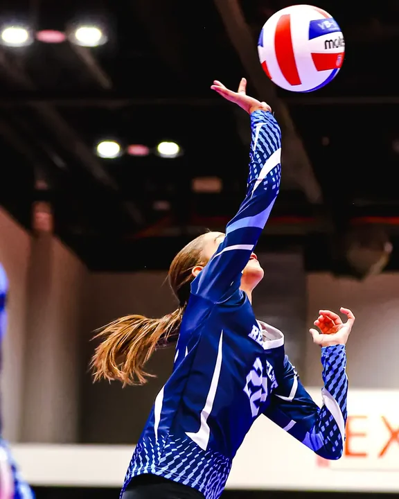 Youth volleyball action photography