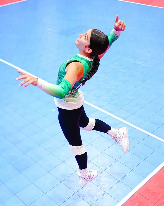 Youth volleyball action photography