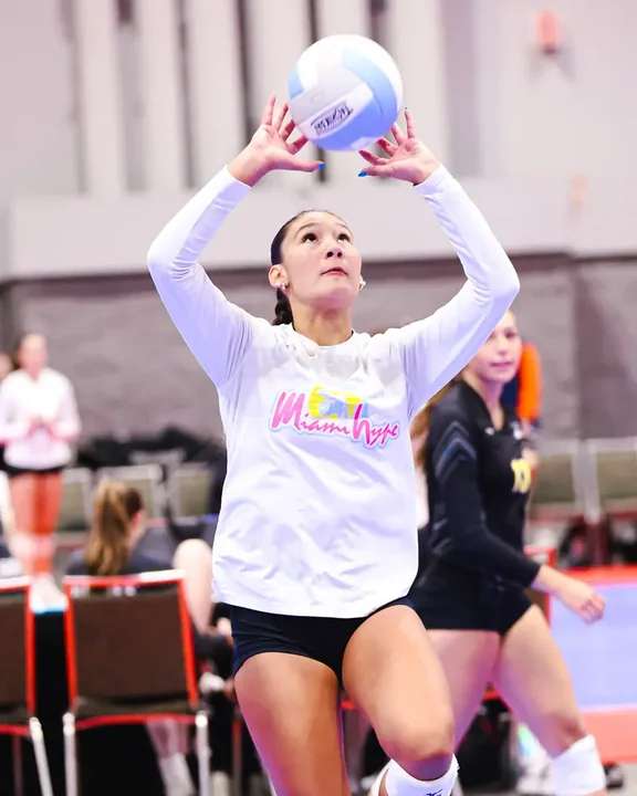 Youth volleyball action photography