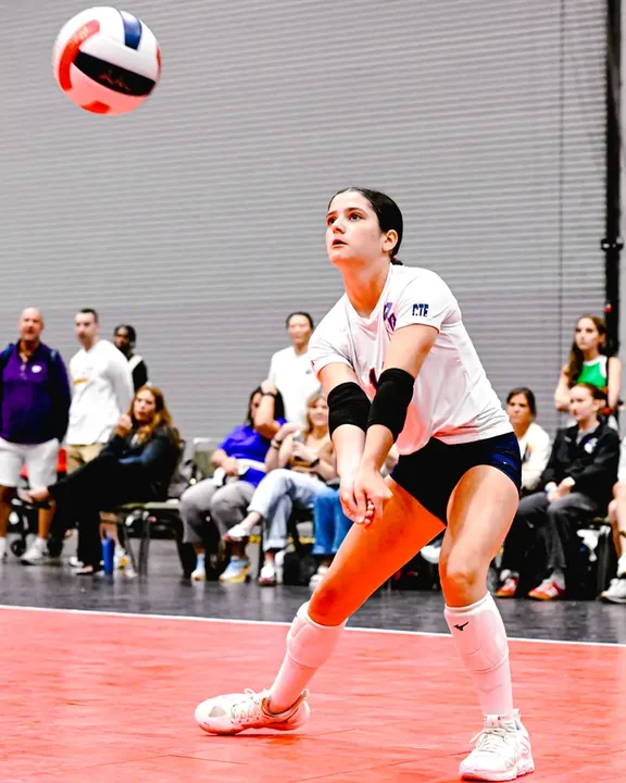 Youth volleyball action photography
