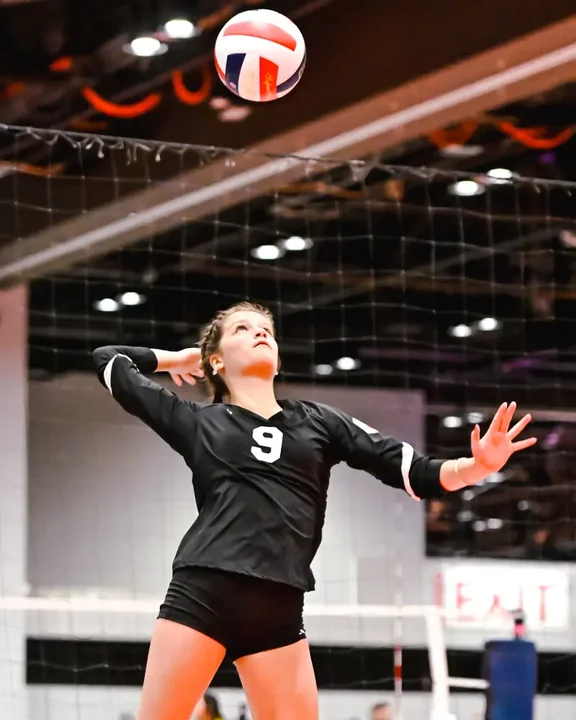 Youth volleyball action photography