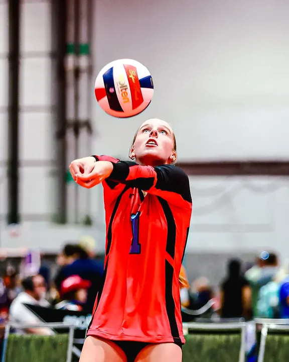 Youth volleyball action photography