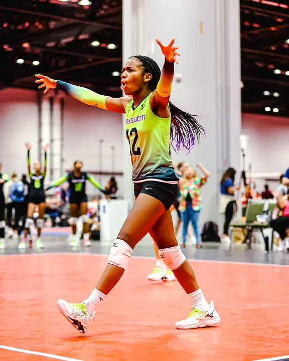 Youth volleyball action photography