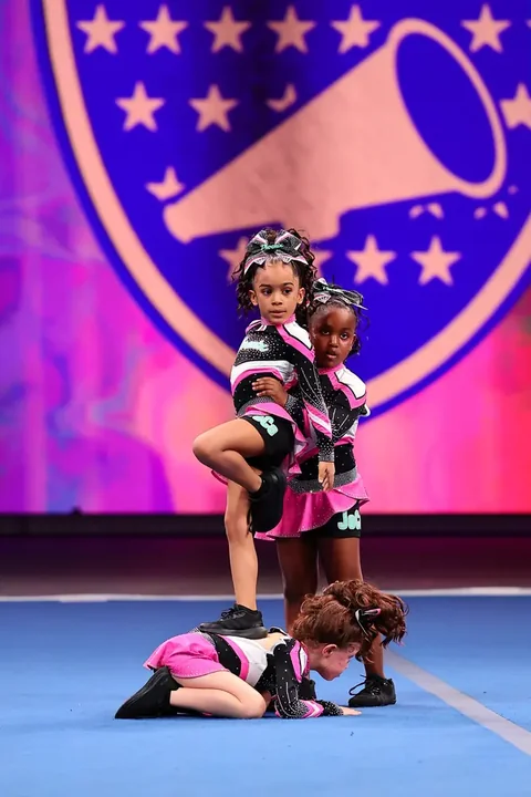 Cheer and dance action photography at American Youth Football & Cheer