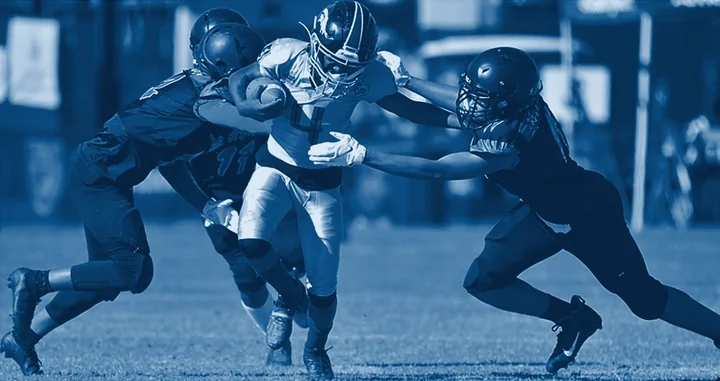 Youth football action photography at American Youth Football & Cheer