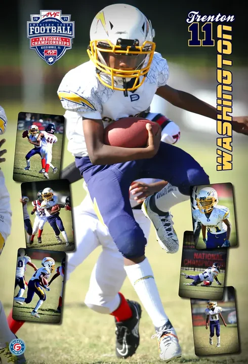 Custom player poster from the 2021 AYF National Championships