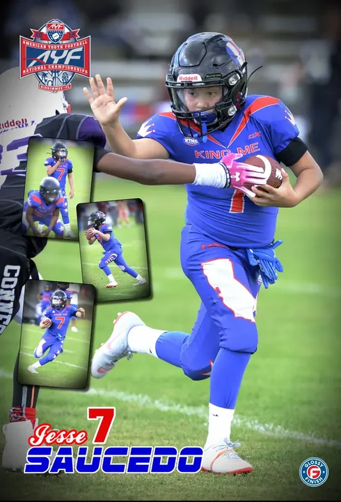 Custom player poster from American Youth Football & Cheer