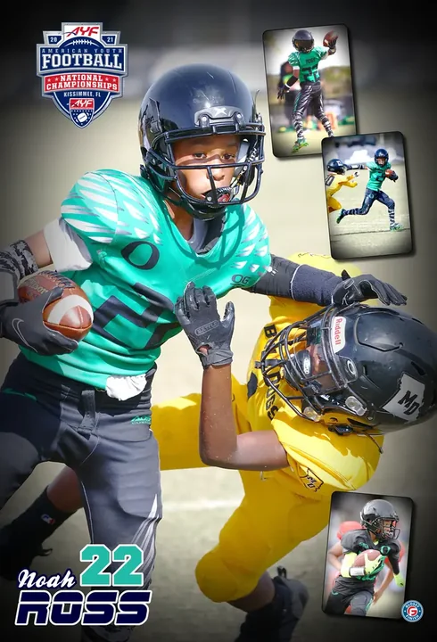 Custom player poster from American Youth Football & Cheer