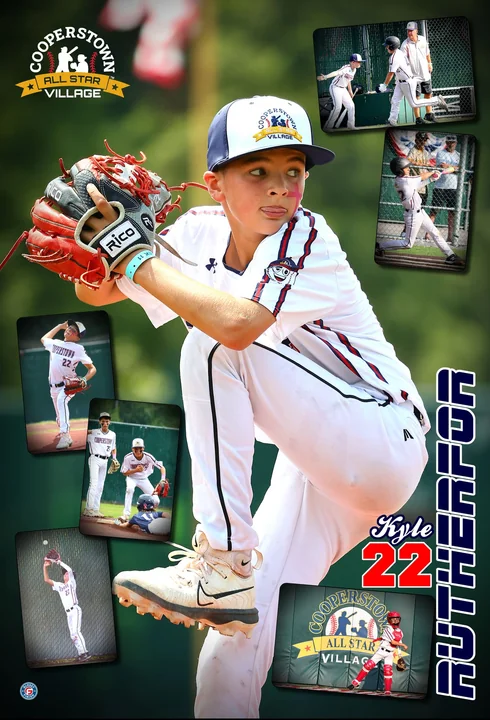 Custom action poster, Cooperstown All Star Village