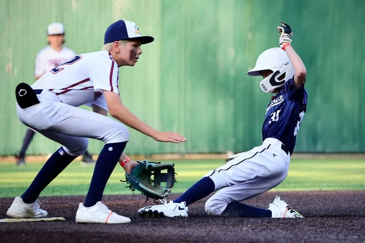 Youth baseball action photography at Cooperstown All Star Village
