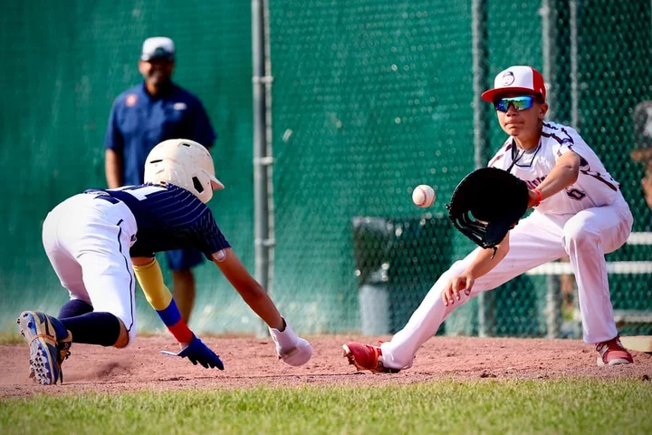Youth baseball action photography at Cooperstown All Star Village