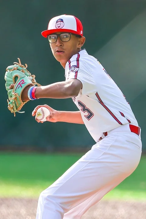 Youth baseball action photography at Cooperstown All Star Village