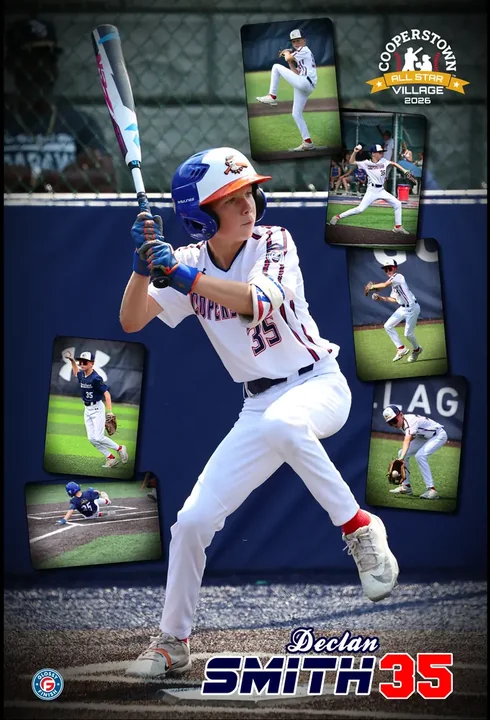 Custom player poster from Cooperstown All Star Village
