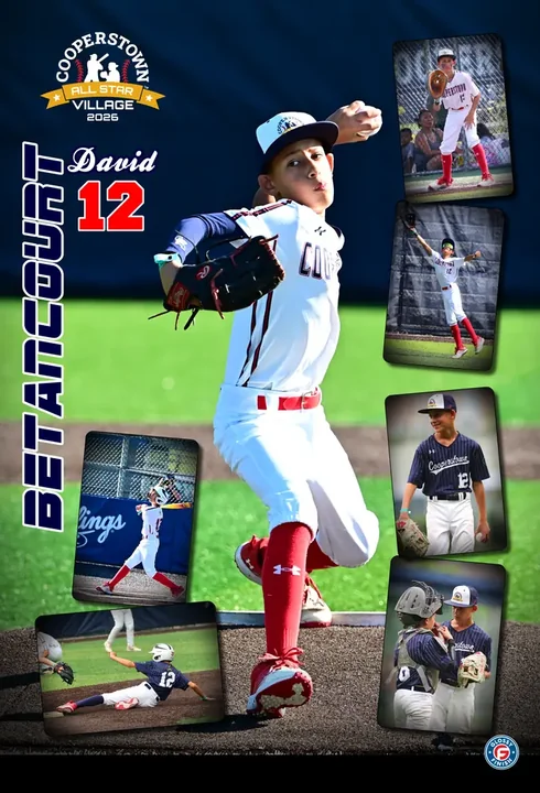 Custom player poster from Cooperstown All Star Village