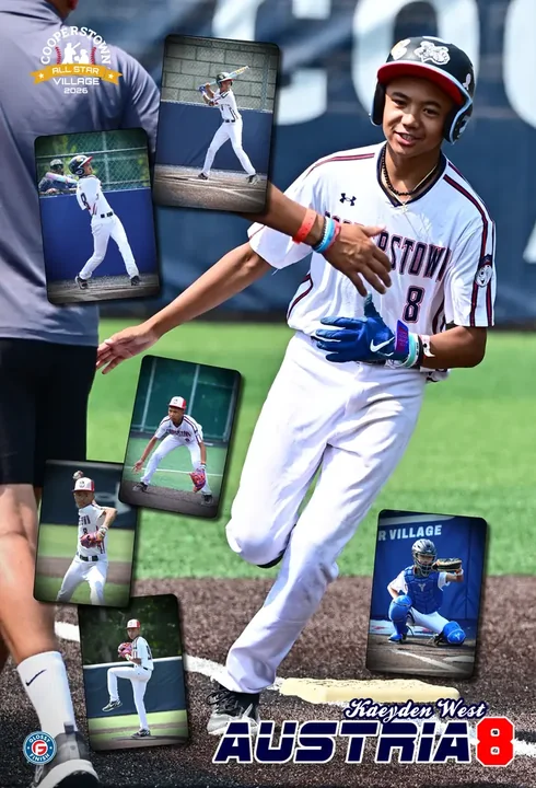 Custom player poster from Cooperstown All Star Village