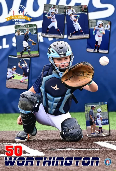 Custom player poster from Cooperstown All Star Village