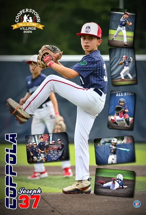Custom player poster from Cooperstown All Star Village