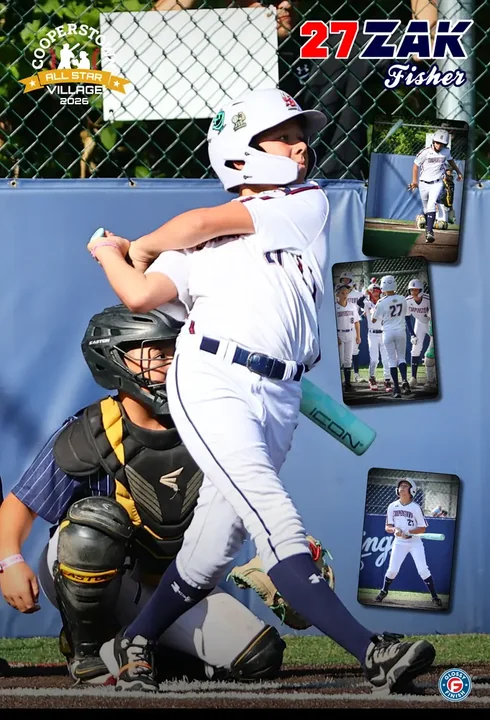 Custom player poster from Cooperstown All Star Village