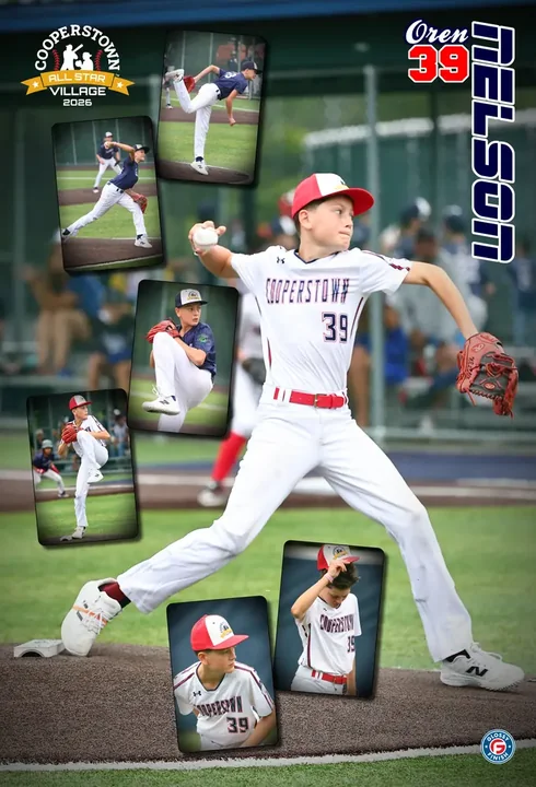 Custom player poster from Cooperstown All Star Village