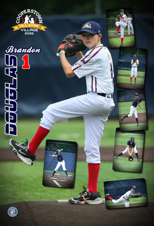 Custom player poster from Cooperstown All Star Village