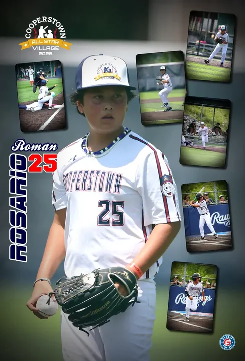 Custom player poster from Cooperstown All Star Village