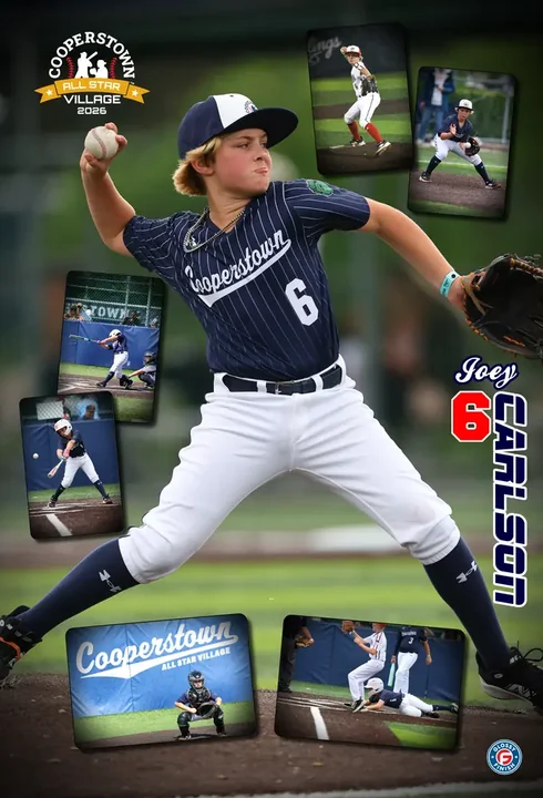 Custom player poster from Cooperstown All Star Village