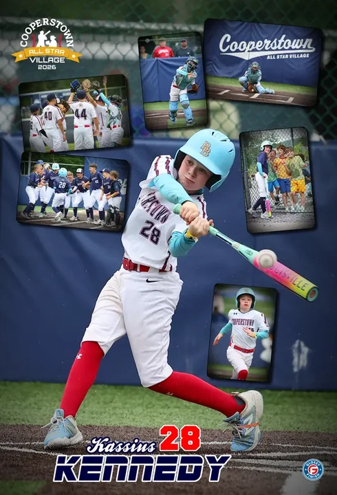 Custom player poster from Cooperstown All Star Village