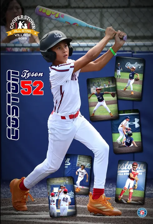 Custom player poster from Cooperstown All Star Village