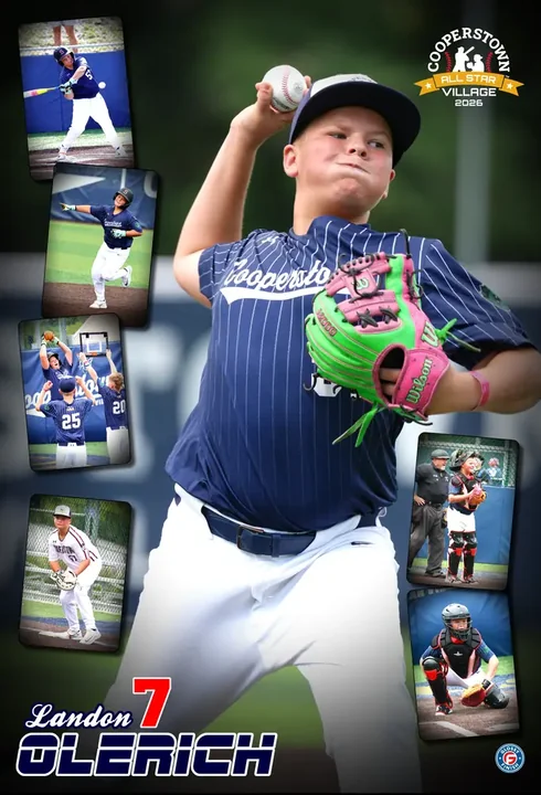 Custom player poster from Cooperstown All Star Village