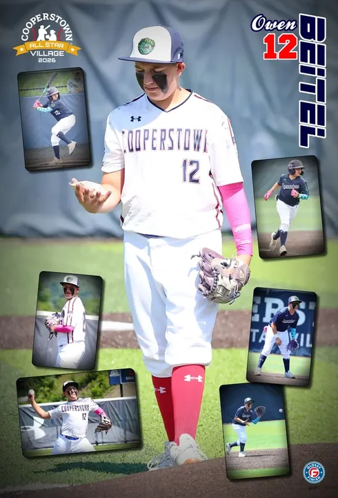 Custom player poster from Cooperstown All Star Village