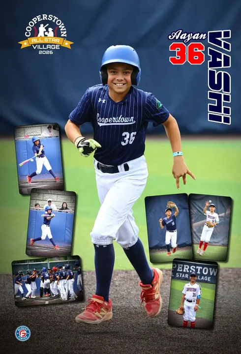Custom player poster from Cooperstown All Star Village