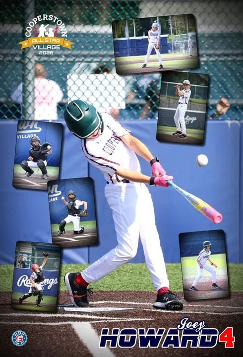Custom player poster from Cooperstown All Star Village
