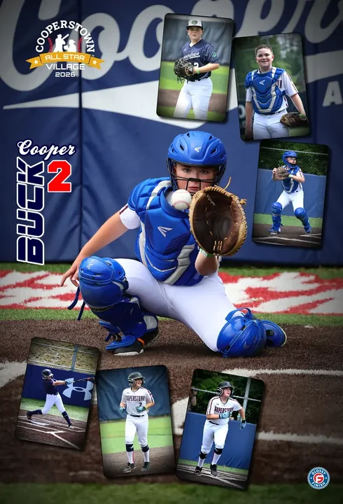 Custom player poster from Cooperstown All Star Village