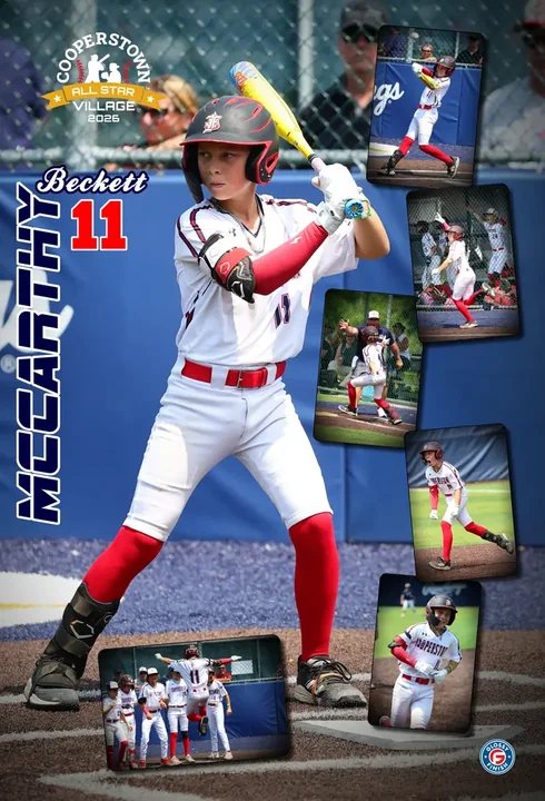 Custom player poster from Cooperstown All Star Village
