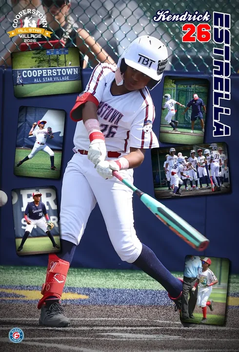 Custom player poster from Cooperstown All Star Village