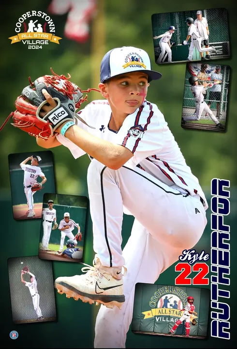 Custom player poster from Cooperstown All Star Village