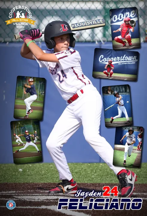 Custom player poster from Cooperstown All Star Village