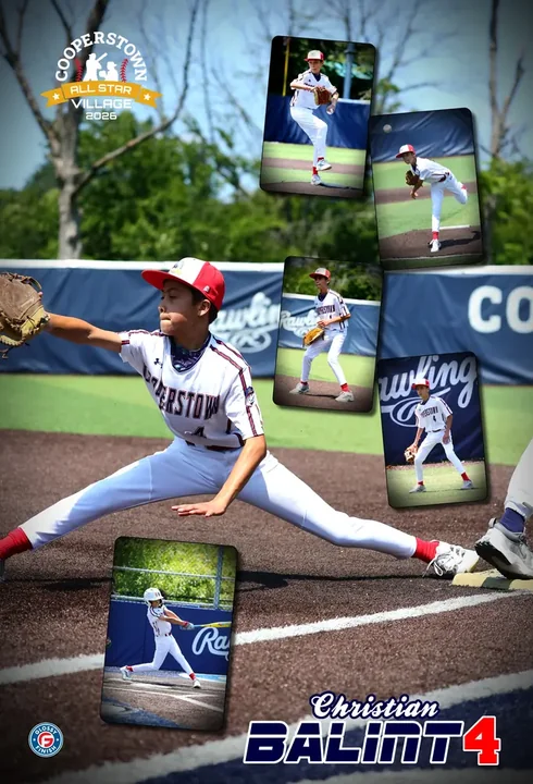 Custom player poster from Cooperstown All Star Village