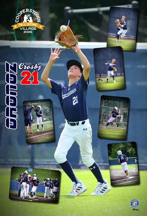 Custom player poster from Cooperstown All Star Village