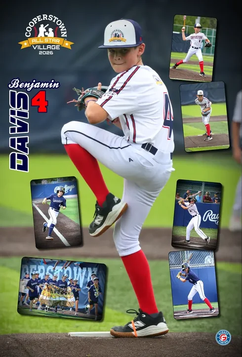 Custom player poster from Cooperstown All Star Village